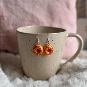 Pumpkin Fall Donuts Earrings, Doughnuts, Cute Earrings, Cute Gifts